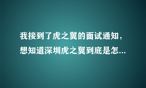 我接到了虎之翼的面试通知，想知道深圳虎之翼到底是怎样一家公司？