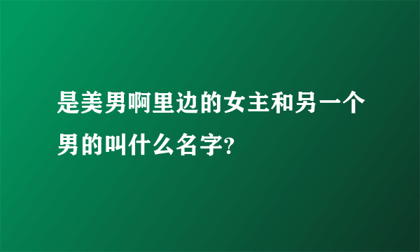 是美男啊里边的女主和另一个男的叫什么名字？