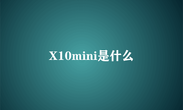 X10mini是什么