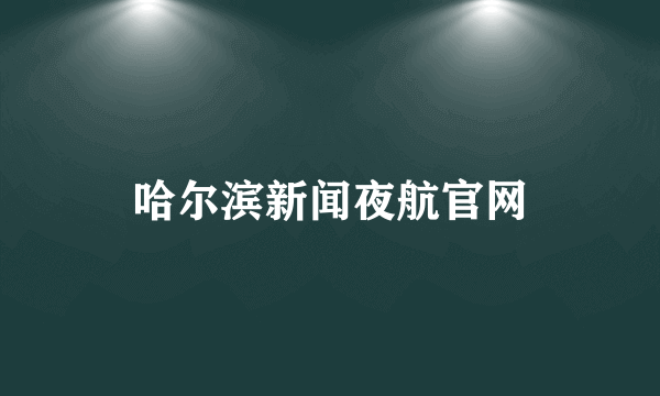 哈尔滨新闻夜航官网