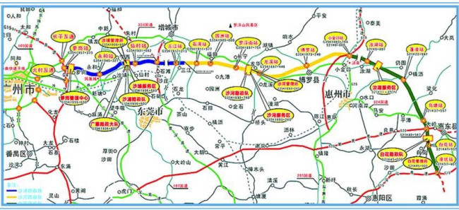 广惠高速有哪些出入口