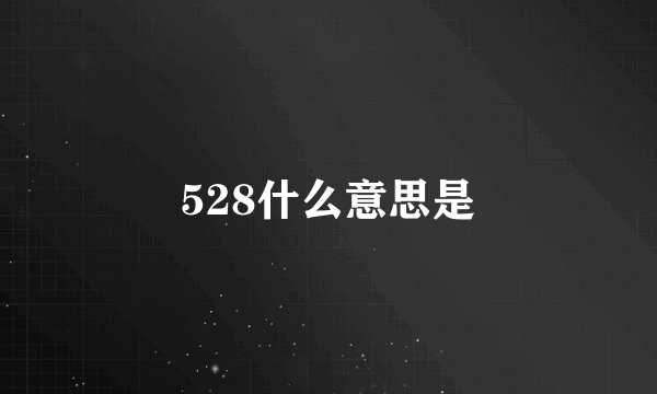 528什么意思是