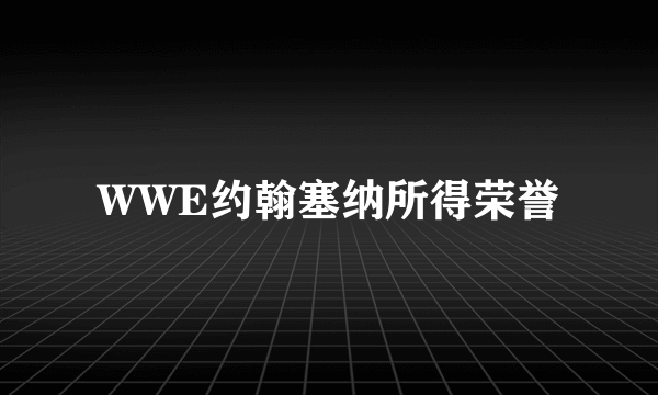 WWE约翰塞纳所得荣誉