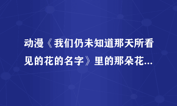 动漫《我们仍未知道那天所看见的花的名字》里的那朵花是什么花？