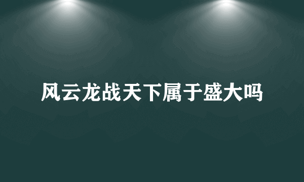 风云龙战天下属于盛大吗