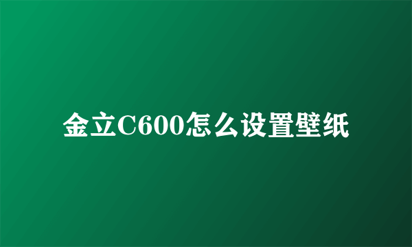 金立C600怎么设置壁纸