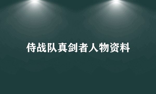 侍战队真剑者人物资料