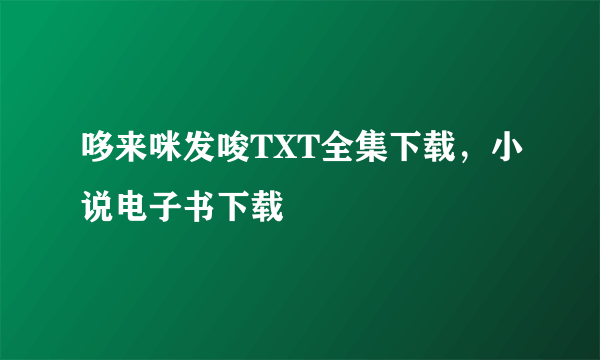 哆来咪发唆TXT全集下载，小说电子书下载