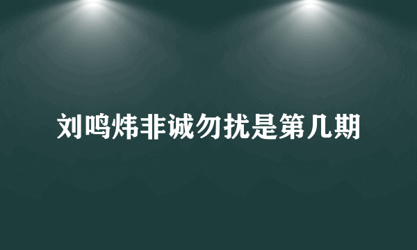 刘鸣炜非诚勿扰是第几期