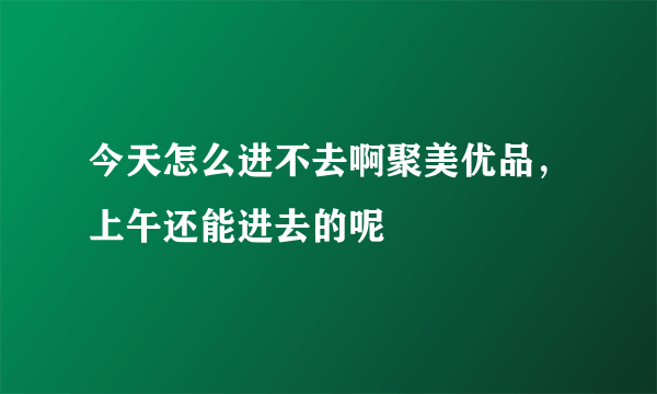 今天怎么进不去啊聚美优品，上午还能进去的呢