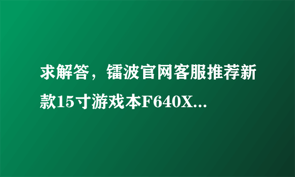 求解答，镭波官网客服推荐新款15寸游戏本F640X，可是问题貌似有点多：