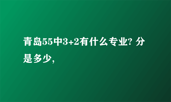 青岛55中3+2有什么专业? 分是多少,