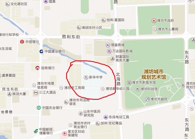 潍坊新华中学的学校位置，是城市，还是乡镇