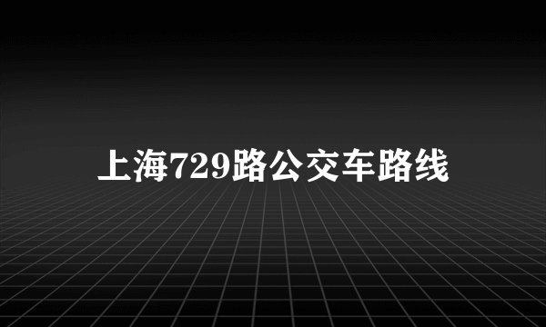 上海729路公交车路线