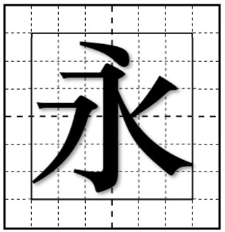 田字格书写方式