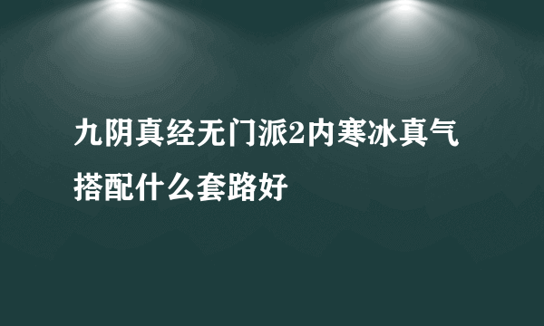 九阴真经无门派2内寒冰真气搭配什么套路好