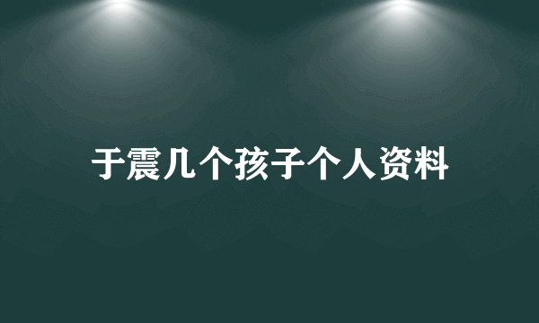 于震几个孩子个人资料