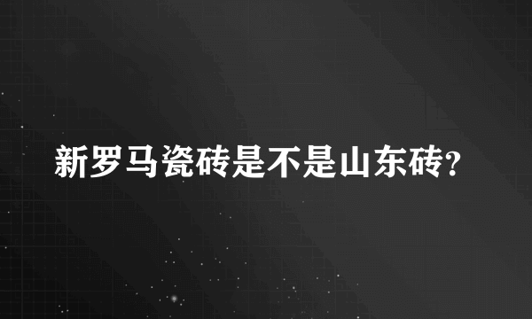 新罗马瓷砖是不是山东砖？