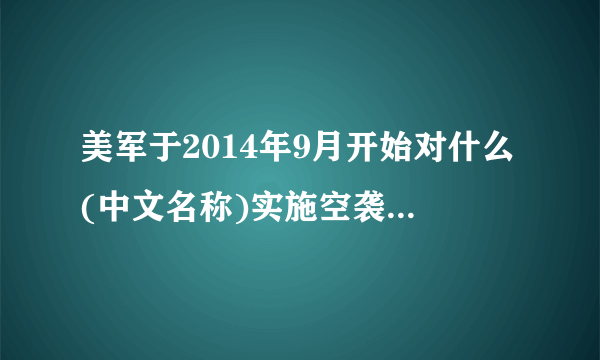 美军于2014年9月开始对什么(中文名称)实施空袭作战,承诺将帮助把他们赶出伊拉？