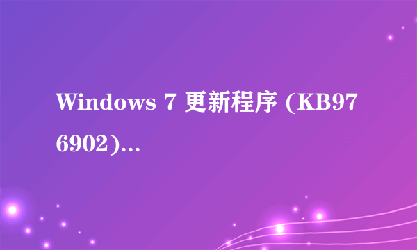 Windows 7 更新程序 (KB976902)如何使用