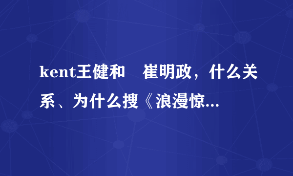 kent王健和　崔明政，什么关系、为什么搜《浪漫惊喜》是他们俩演唱、呐，是一个人么·