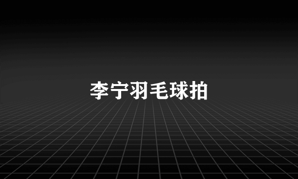 李宁羽毛球拍