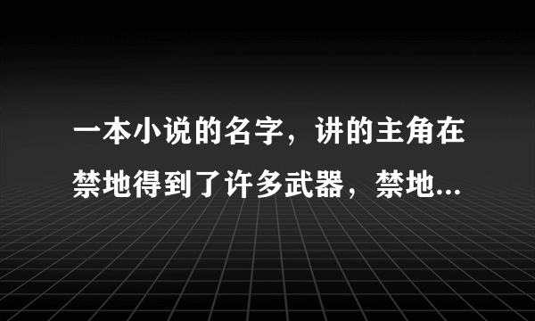 一本小说的名字，讲的主角在禁地得到了许多武器，禁地里面有许多上古练气士亡魂