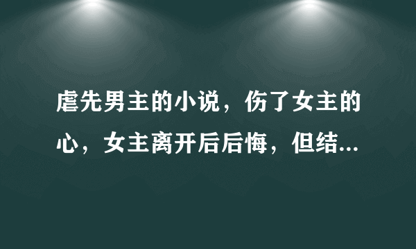 虐先男主的小说，伤了女主的心，女主离开后后悔，但结局女主跟另外很爱女主的人在一起了