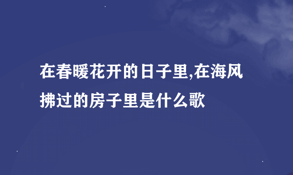 在春暖花开的日子里,在海风拂过的房子里是什么歌