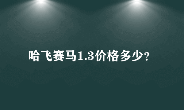 哈飞赛马1.3价格多少？