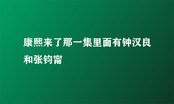 康熙来了那一集里面有钟汉良和张钧甯