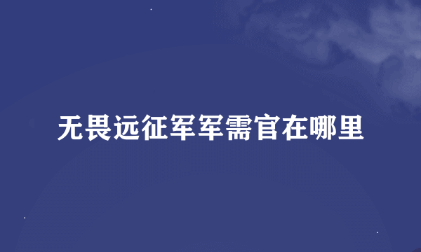 无畏远征军军需官在哪里