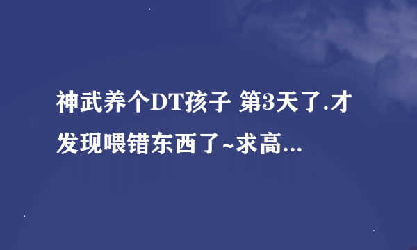 神武养个DT孩子 第3天了.才发现喂错东西了~求高手建议补救