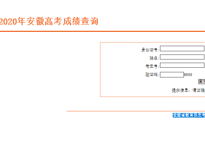 安徽省高考查分网址