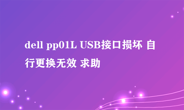 dell pp01L USB接口损坏 自行更换无效 求助