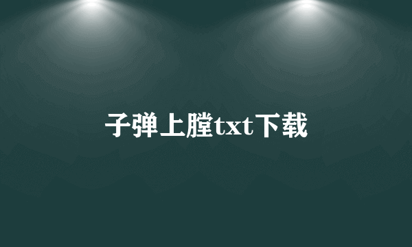 子弹上膛txt下载