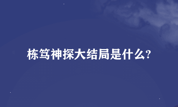 栋笃神探大结局是什么?