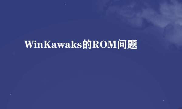 WinKawaks的ROM问题