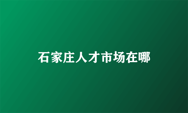 石家庄人才市场在哪