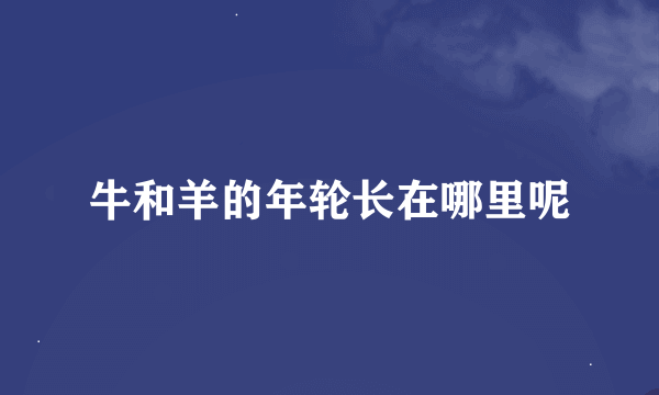 牛和羊的年轮长在哪里呢