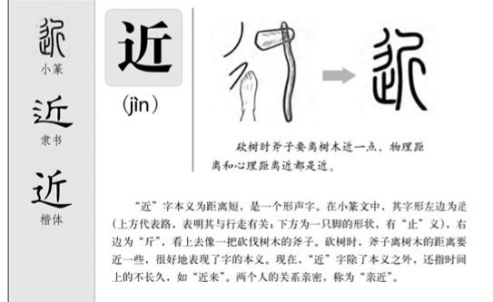 “近”字的笔顺、笔画顺序