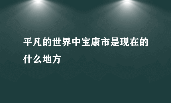 平凡的世界中宝康市是现在的什么地方