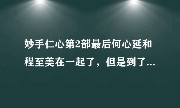 妙手仁心第2部最后何心延和程至美在一起了，但是到了第三部怎么样了？详细些，谢谢