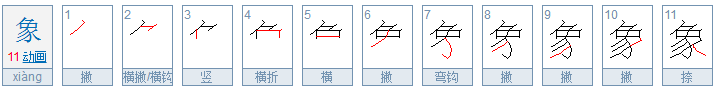 象的笔顺