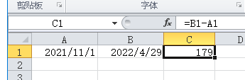 2021年11月1号到2022年4月29曰共有多少天？