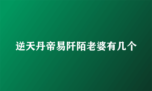 逆天丹帝易阡陌老婆有几个