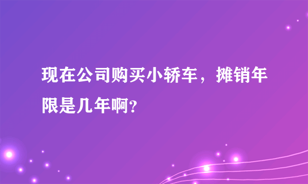 现在公司购买小轿车，摊销年限是几年啊？