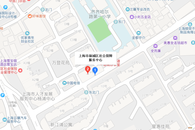 上海杨浦区的社保中心在哪，营业时间多少，周末开门么