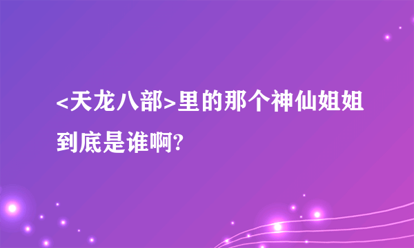 <天龙八部>里的那个神仙姐姐到底是谁啊?