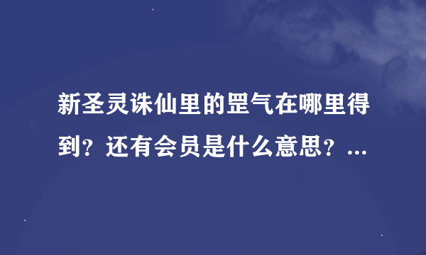 新圣灵诛仙里的罡气在哪里得到？还有会员是什么意思？怎么成为会员?